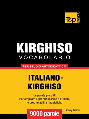 cover image of Vocabolario Italiano-Chirghiso per studio autodidattico